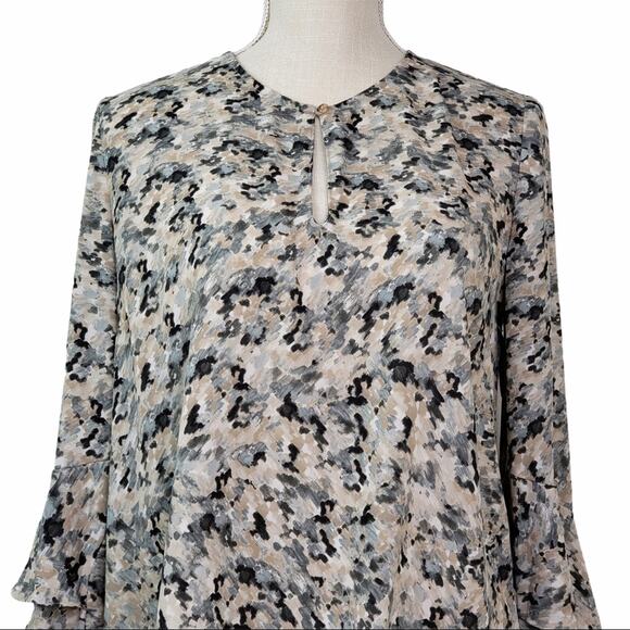 Harlowe & Graham Womens Small Ruffle Sleeve Popover Blouse - Picture 6 of 13